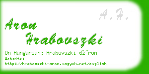 aron hrabovszki business card